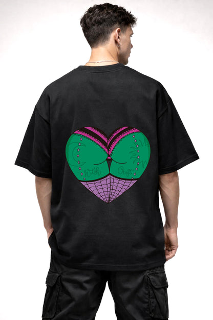 CARTOON GAPHIC | BLACK OVERSIZED FIT TEE