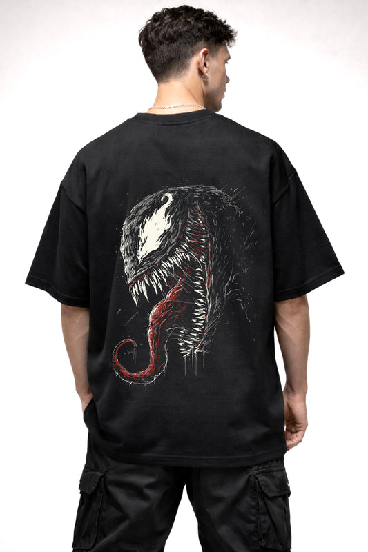 VENOM ANGRY COMIC GRAPHIC | BLACK OVERSIZED FIT TEE