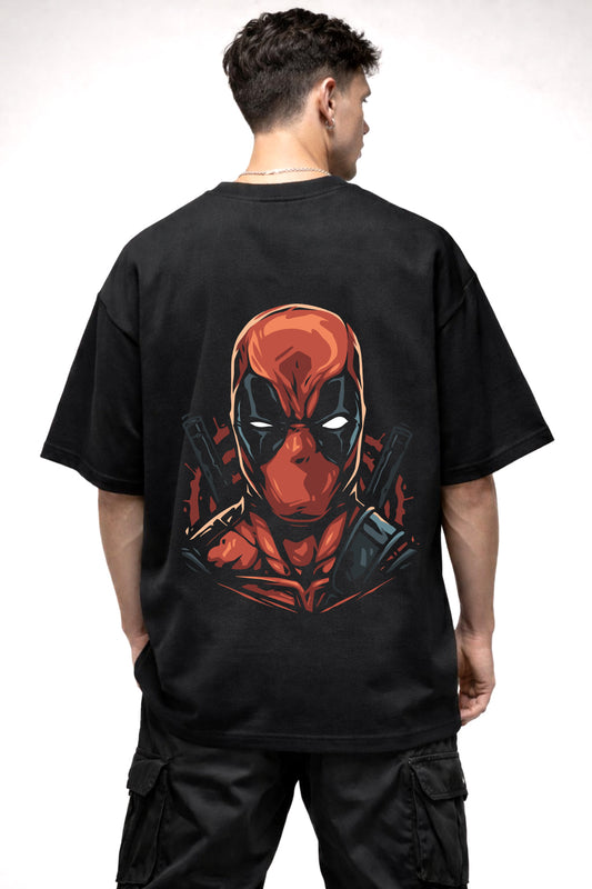 DEAD POOL ANIME GRAPHIC | BLACK OVERSIZED FIT TEE