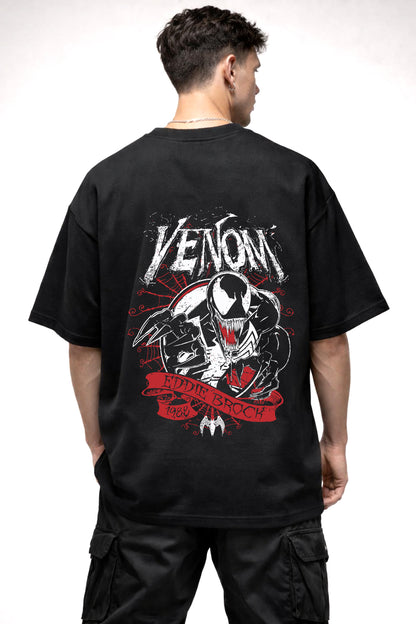 VENOM EDDIE BROCK GRAPHIC | BLACK OVERSIZED FIT TEE