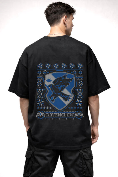 HARRY POTTER RAVENCLOW LOGO GRAPHIC | BLACK OVERSIZED FIT TEE