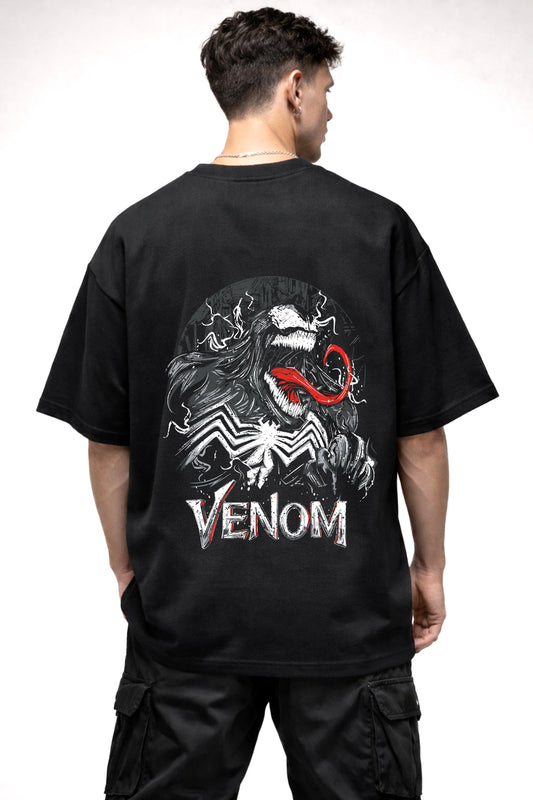 VENOM LOGO GRAPHIC | BLACK OVERSIZED FIT TEE