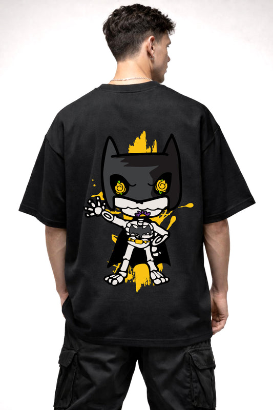BATMAN CARTOON GRAPHIC | BLACK OVERSIZED FIT TEE
