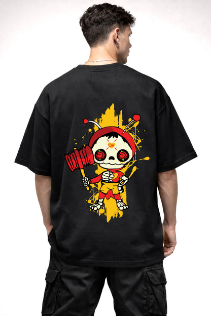 CARTOON GRAPHIC | BLACK OVERSIZED FIT TEE