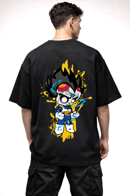 DRAGON BALLZ CARTOON GRAPHIC | BLACK OVERSIZED FIT TEE