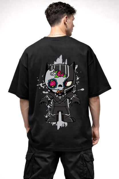 BLACK PANTHER CARTOON GRAPHIC | BLACK OVERSIZED FIT TEE