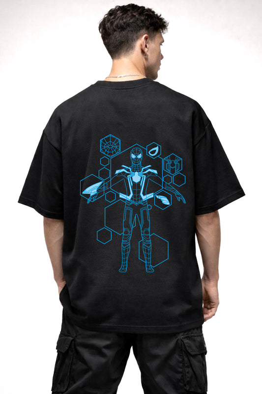 SPIDERMAN IRONSPIDER SUIT GRAPHIC | BLACK OVERSIZED FIT TEE