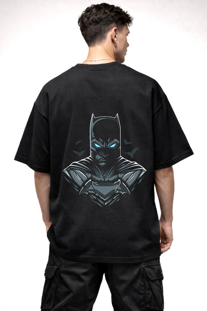 BATMAN BLUE EYE LOGO GRAPHIC | BLACK OVERSIZED FIT TEE