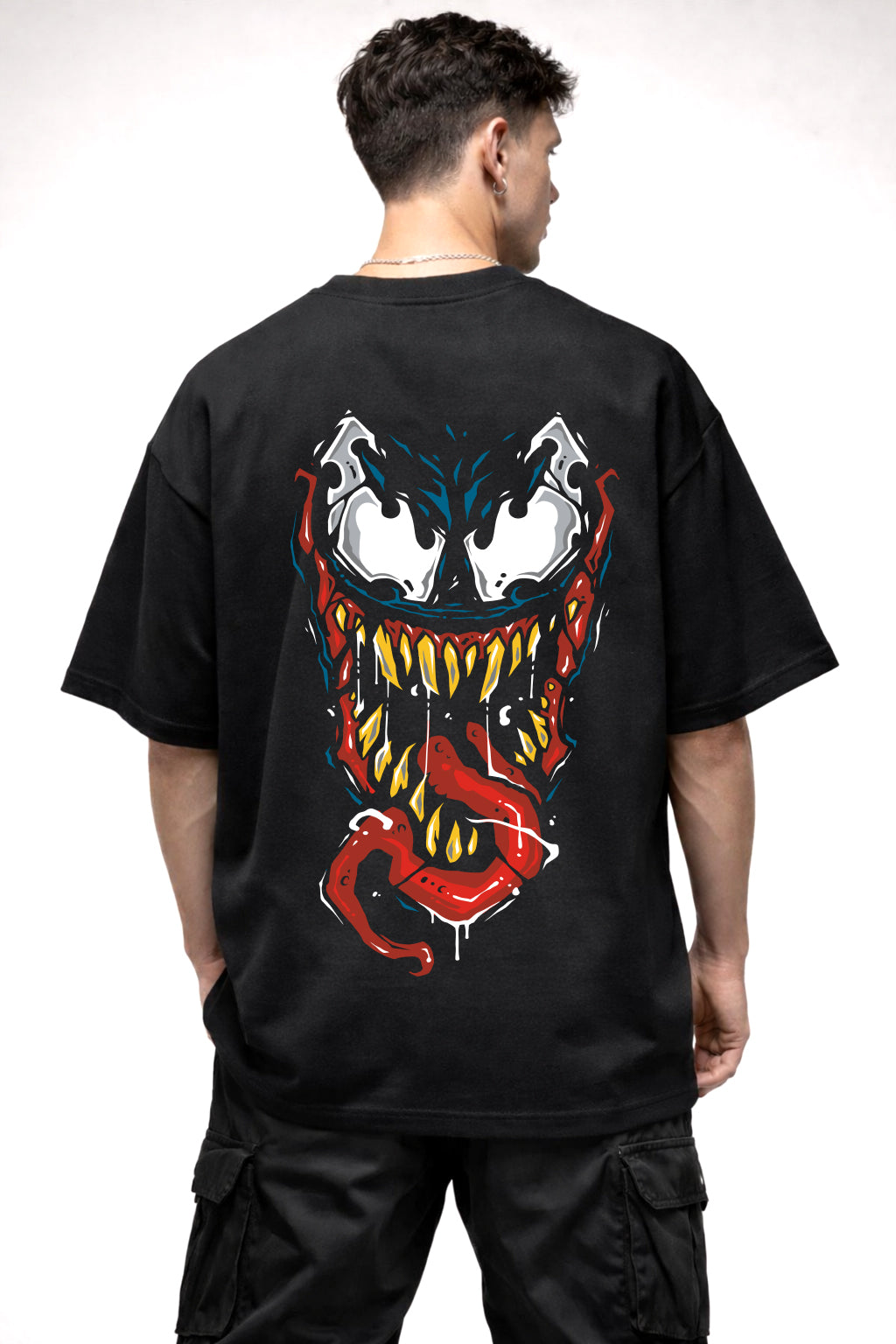 THE VENOM CARTOON GRAPHIC | BLACK OVERSIZED FIT TEE
