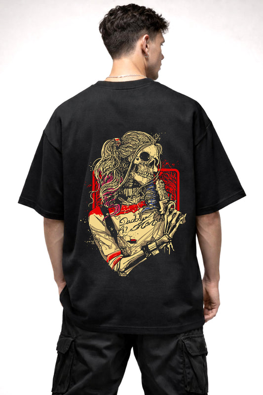 SKELETON GRAPHIC | BLACK OVERSIZED FIT TEE