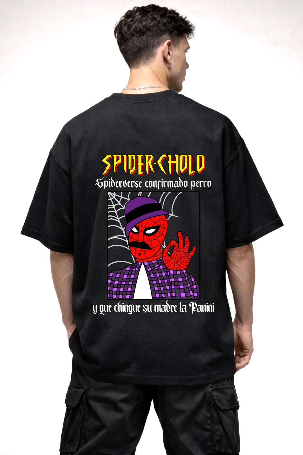 SPIDER CHOLO GRAPHIC | BLACK OVERSIZED FIT TEE