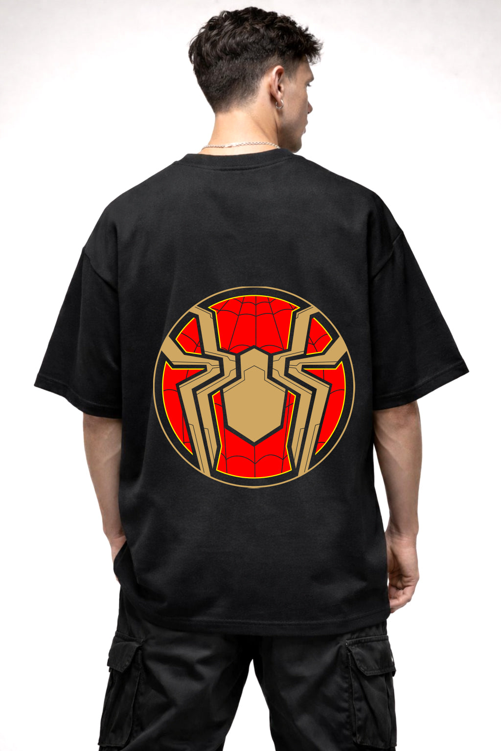 SPIDERMAN GRAPHIC | BLACK OVERSIZED FIT TEE