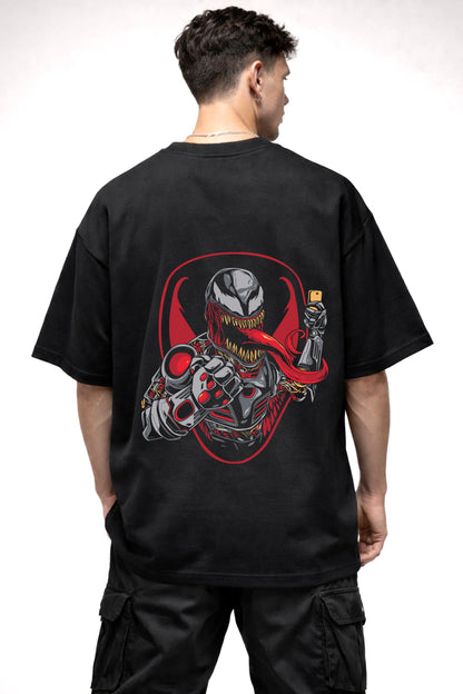 VENOM ITH THANOS ARMOUR GRAPHIC | BLACK OVERSIZED FIT TEE