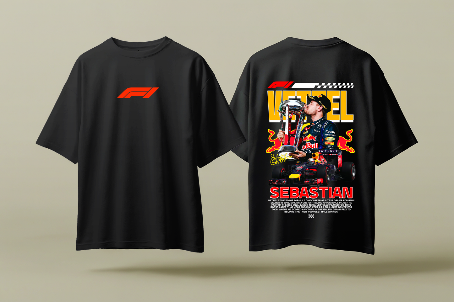 SEBASTIAN VETTEL | BLACK OVERSIZED FIT TEE