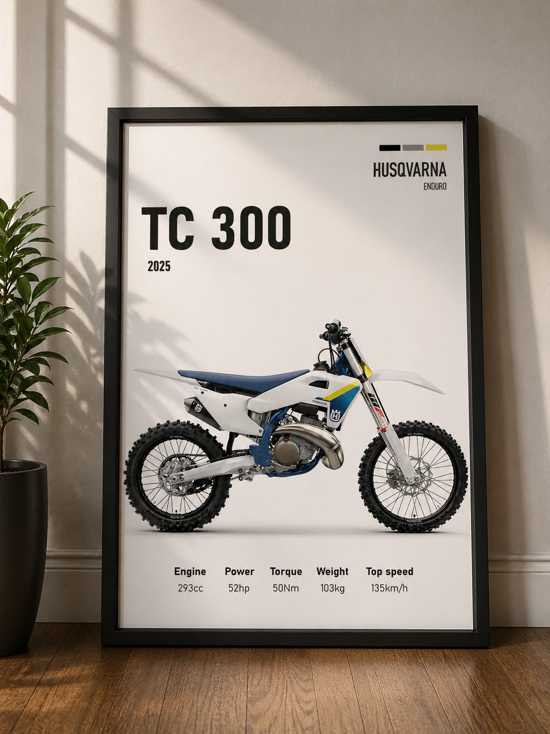 HUSQVARNA TC 300 | MINIMAL PHOTO FRAMES