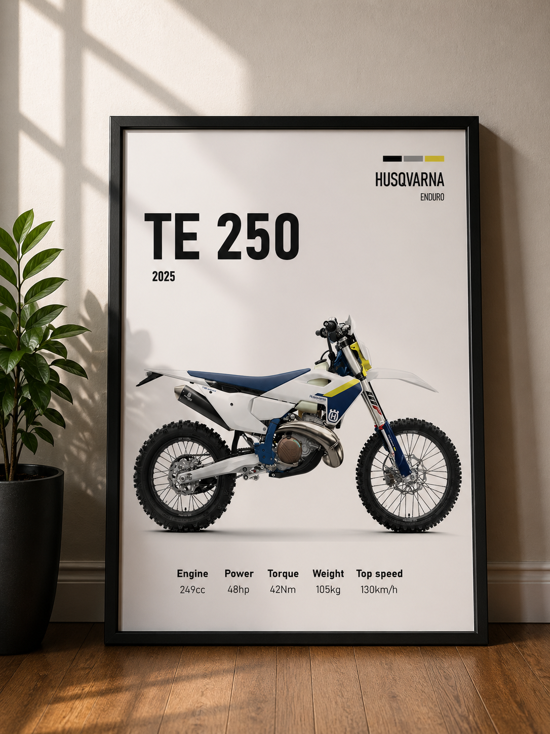 HUSQVARNA TE 250 | MINIMAL PHOTO FRAMES