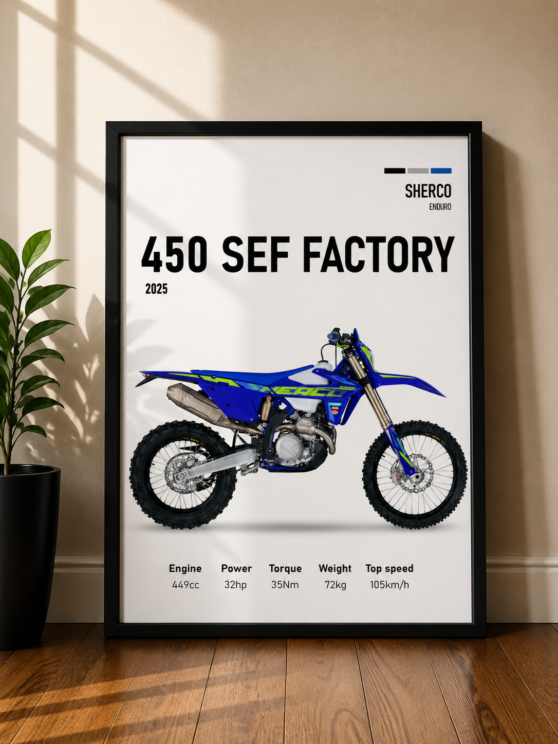 SHERCO 450 SEF FACTORY | MINIMAL PHOTO FRAME