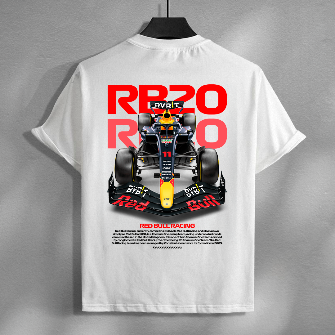 RB20| WHITE OVERSIZED FIT TEE