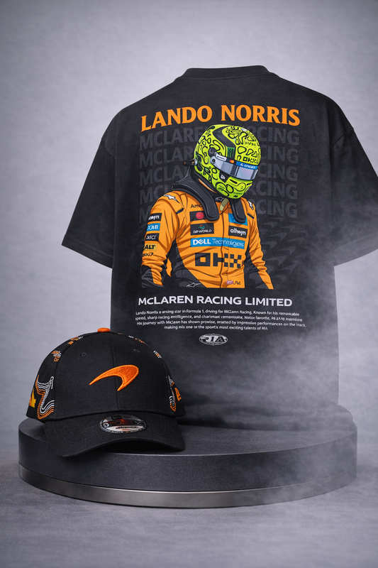 LANDO NORRIS BLACK CAP+TEE | F1 COMBO