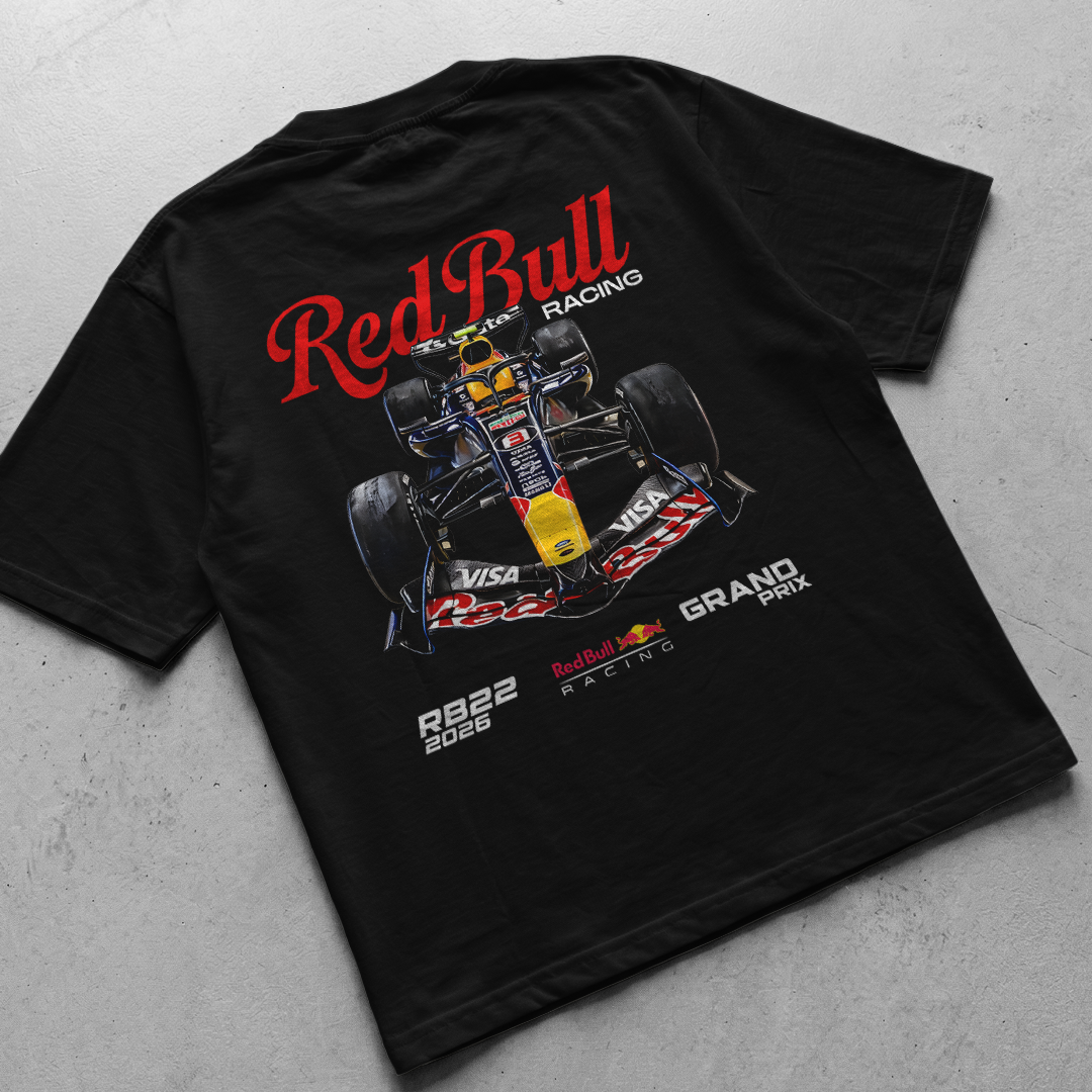 REDBULL RACING GRAND PRIX RB22| BLACK OVERSIZED FIT TEE