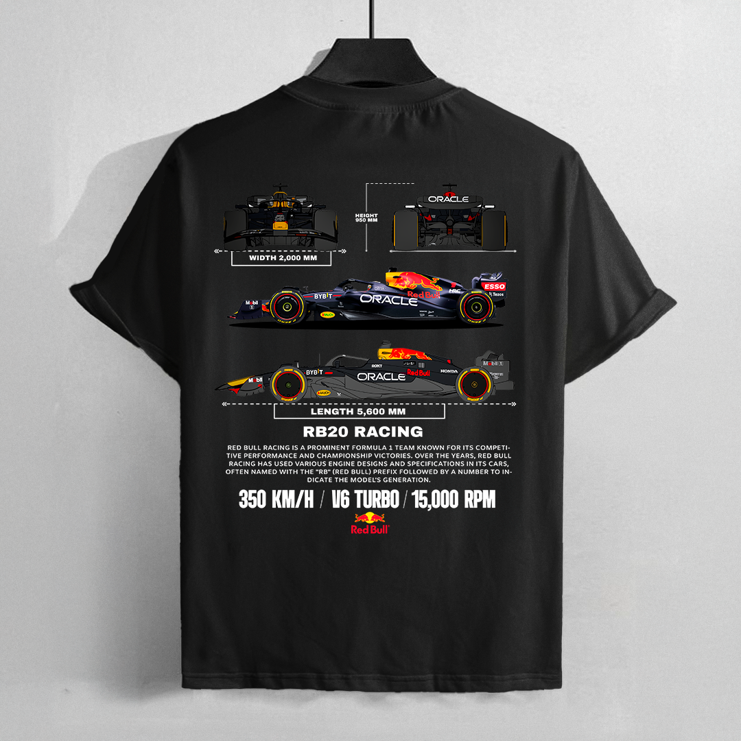 RB20 V6 TURBO| BLACK OVERSIZED FIT TEE