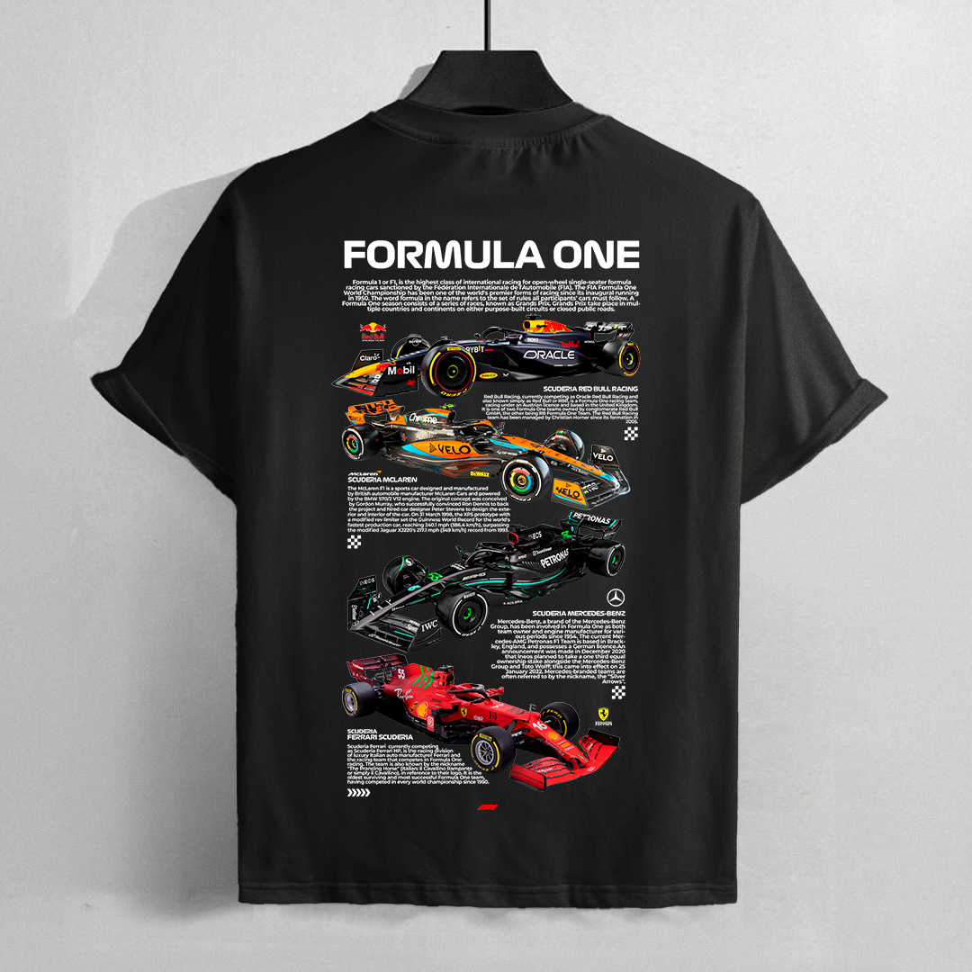 FORMULA ONE MIX| BLACK OVERSIZED FIT TEE