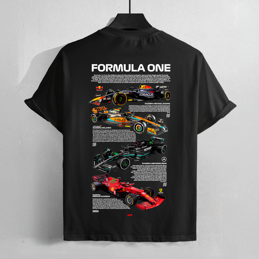 FORMULA ONE MIX| BLACK OVERSIZED FIT TEE
