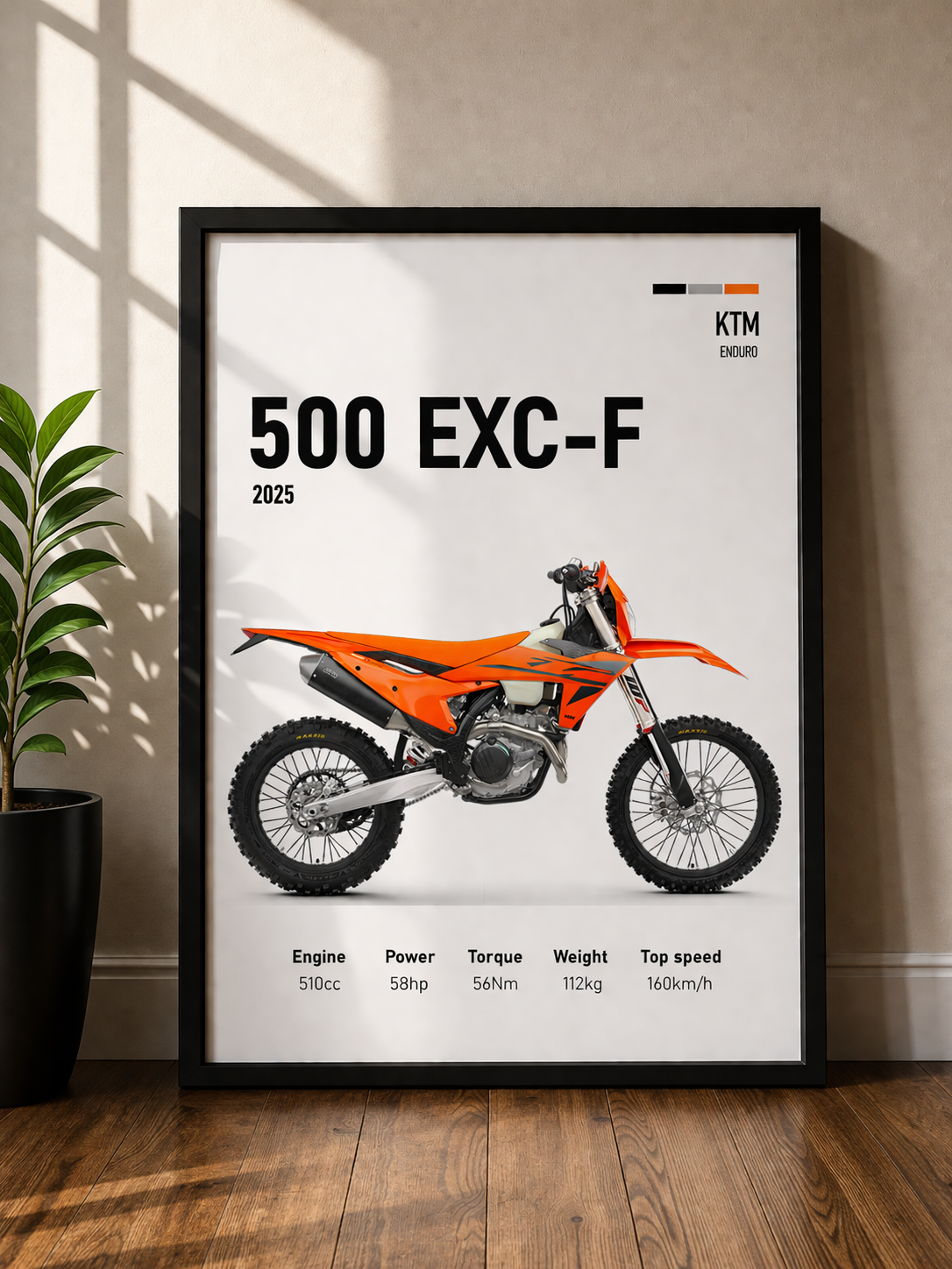 KTM 500 EXC-F | MINIMAL PHOTO FRAME