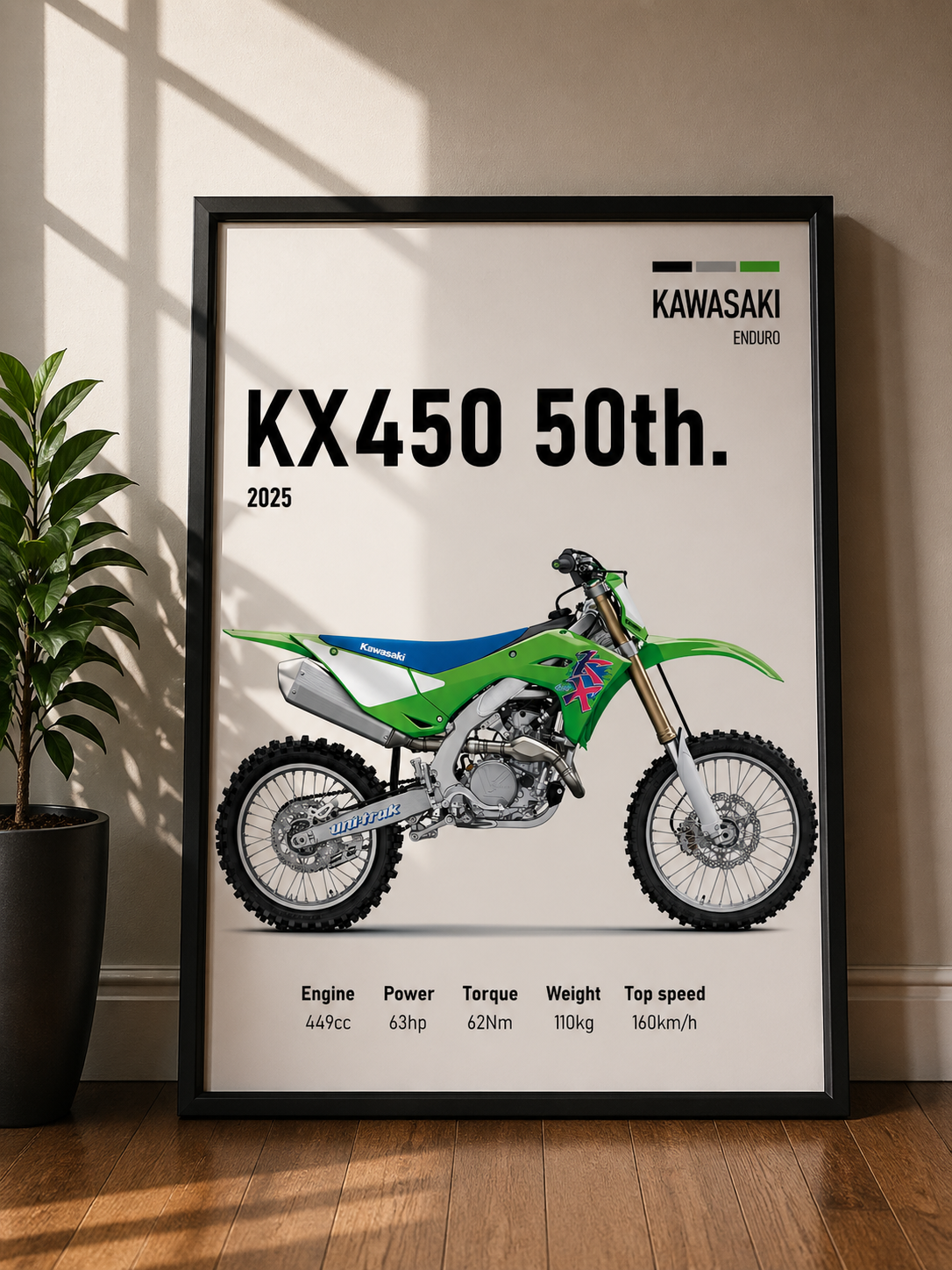 KAWASAKI KX450 50TH ANNIVERSARY | MINIMAL PHOTO FRAME