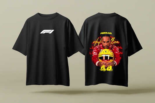 LEWIS HAMILTON 44 HELMET | BLACK OVERSIZED FIT TEE