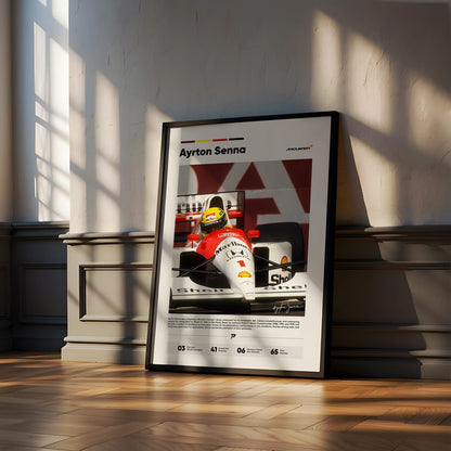 AYRTON SENNA,NIKI LAUDA,ALAIN PROST  | F1 FRAMES | MODERN LUXURY HOME DECOR GIFT CAR