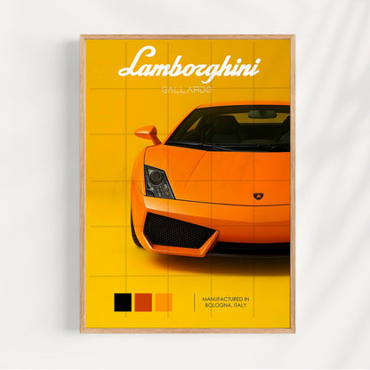 LAMBORGHINI CAR 3 SET WALL ART | MINIMAL AUTOMOTIVE POSTER | MODERN LUXURY HOME DECOR GIFT CAR