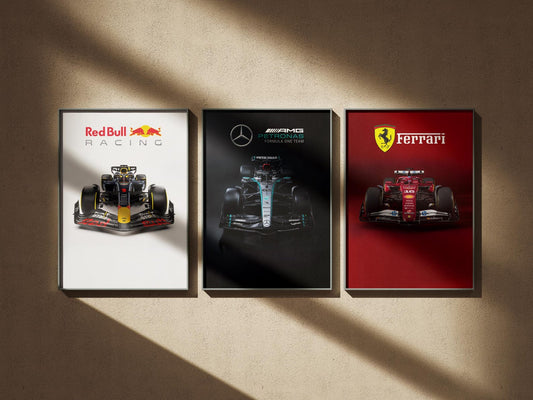 REDBULL AMG FERRARI  | F1 FRAMES| MODERN LUXURY HOME DECOR GIFT CAR