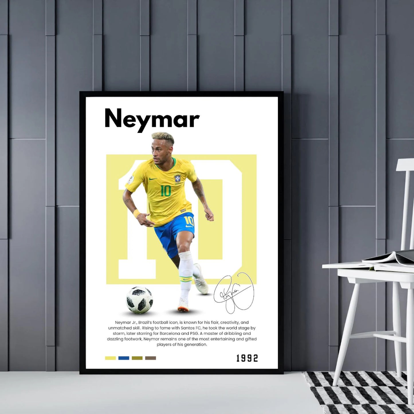 NEYMAR BRAZIL PHOTO FRAME| FOOTBALL FRAMES