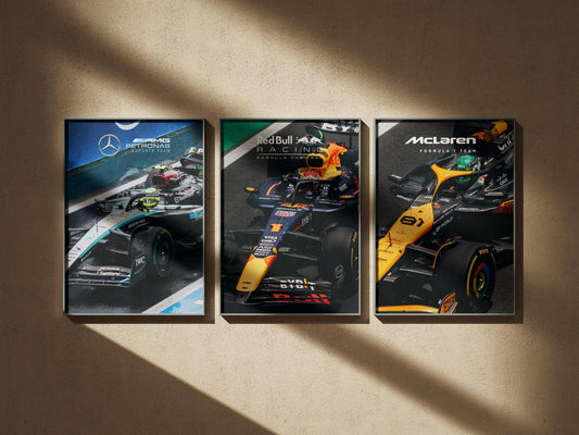 AMG REDBULL MCLAREN | F1 FRAMES | MODERN LUXURY HOME DECOR GIFT CAR