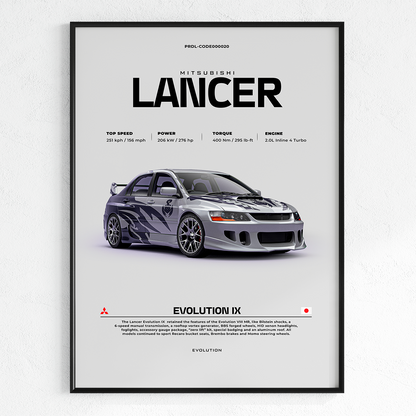 MITSUBISHI LANCER | PHOTO FRAMES