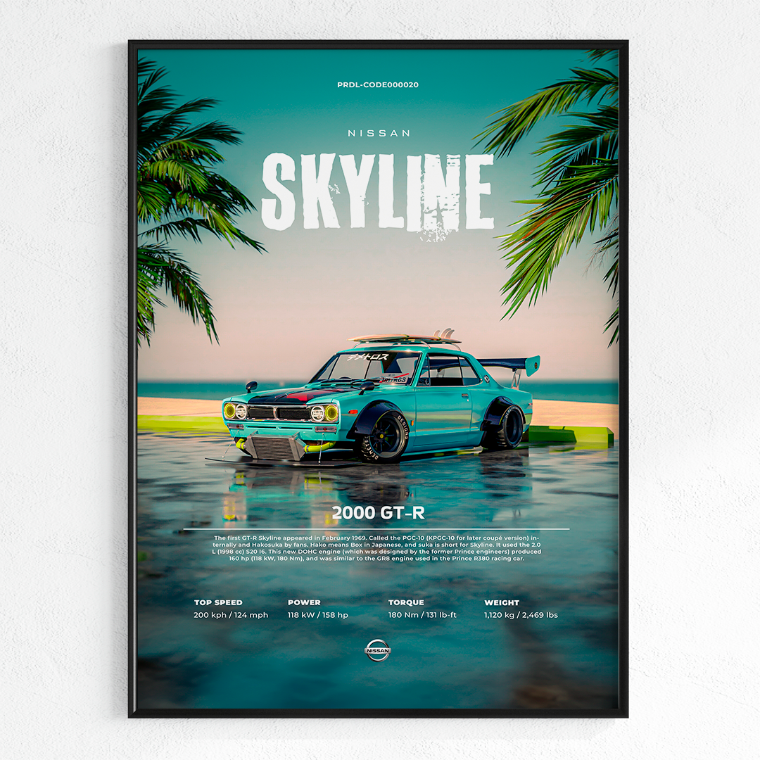 NISSAN SKYLINE 2000 GTR | PHOTO FRAMES