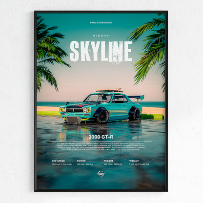 NISSAN SKYLINE 2000 GTR | PHOTO FRAMES