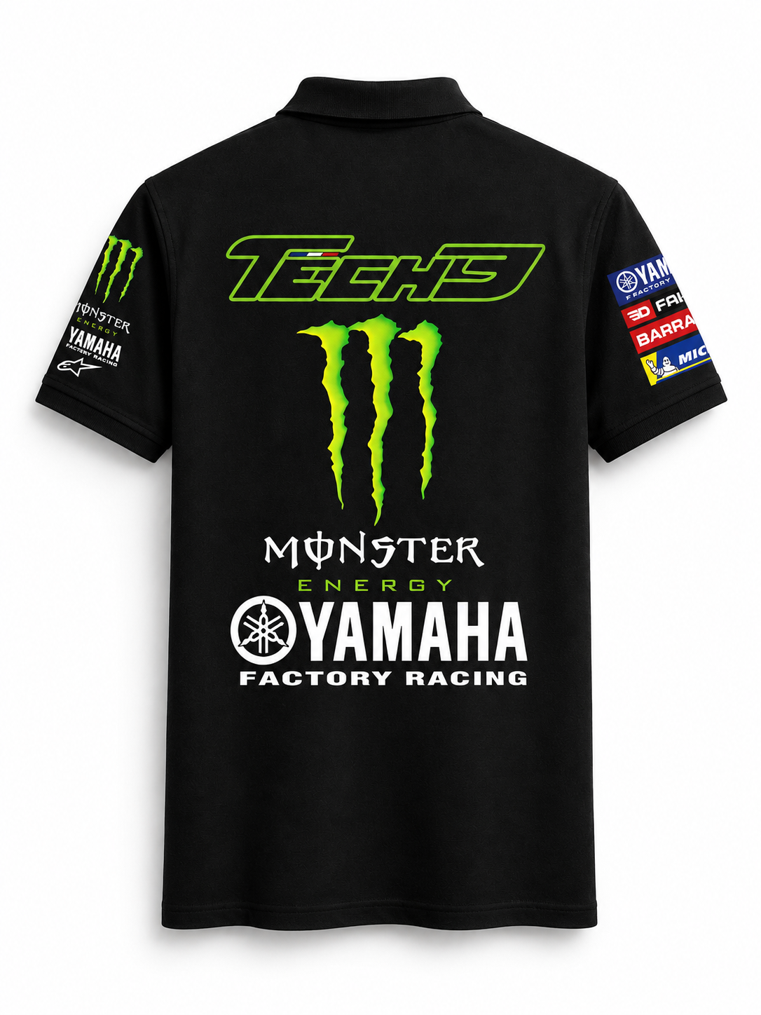YAMAHA MONSTER REPLICA POLO T-SHIRTS | BLACK POLO TEE