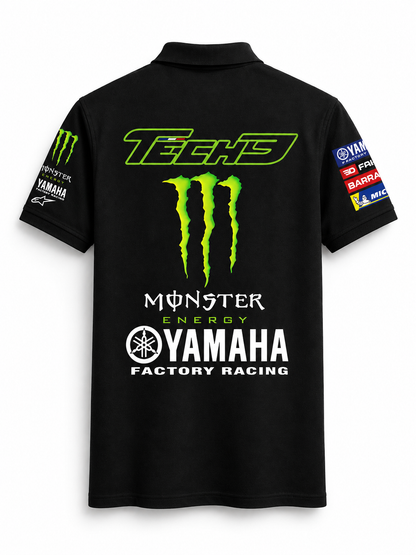 YAMAHA MONSTER REPLICA POLO T-SHIRTS | BLACK POLO TEE