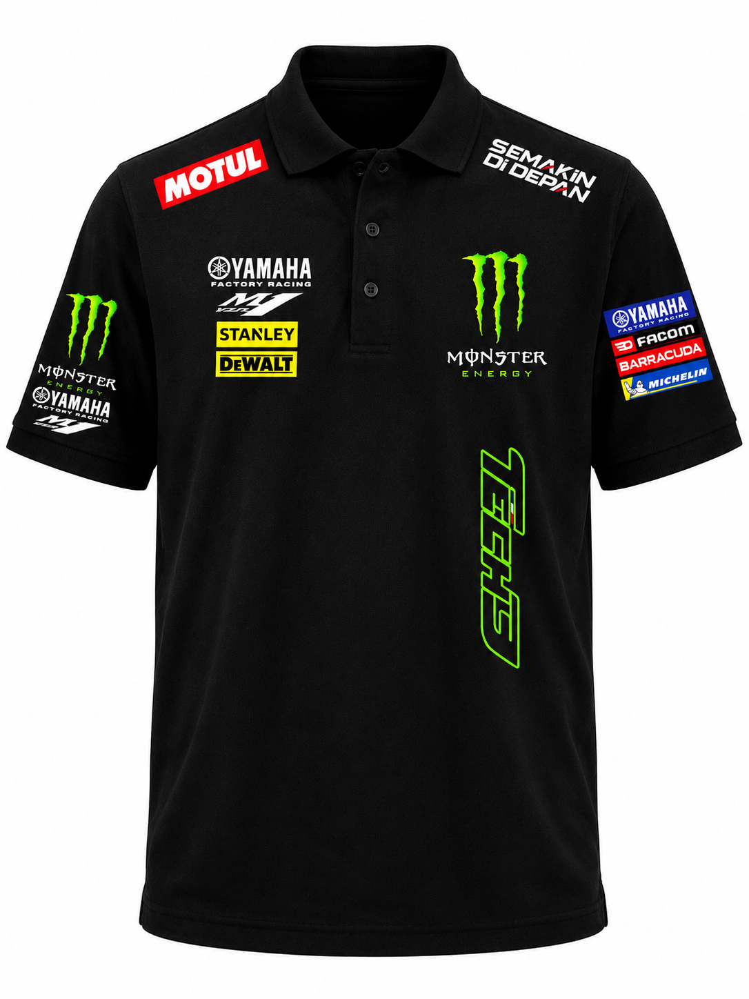 YAMAHA MONSTER REPLICA POLO T-SHIRTS | BLACK POLO TEE