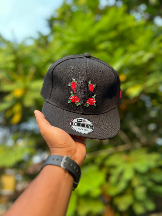 NEW ERA LOS ANGELES BLACK FLOWER | SNAPBACK CAP